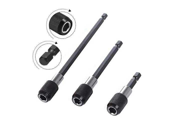 1/4 pouce Tête de l'extension de la tige de lot tournevis magnétique Levier de transfert rapide Auto-verrouillage de l'extension de la tige 150 mm outils à main